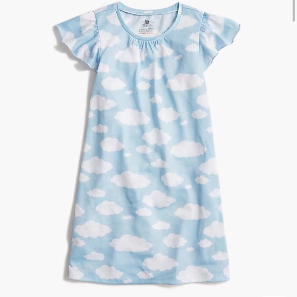 CREW CUTS Girls' Ruffle-sleeve Cloud Nightgown - Picture 2 of 5